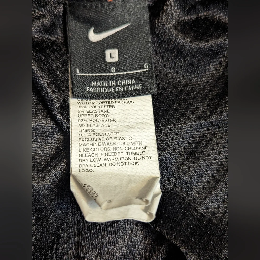 Men's Nike Core Split 9 Inch Swim Trunks Volley ShortsBlack and Gray Size Large